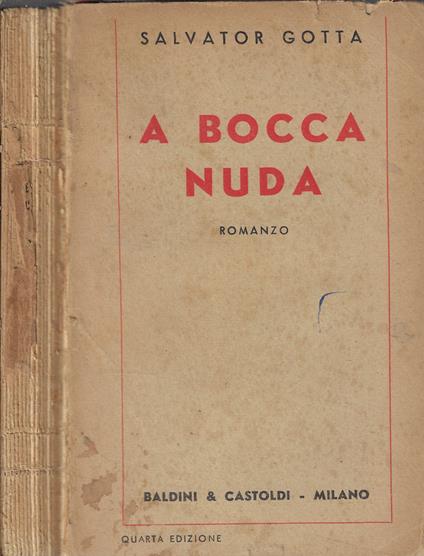 A bocca nuda - Salvator Gotta - copertina