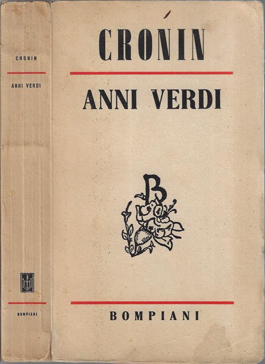 Anni verdi - A. Joseph Cronin - copertina