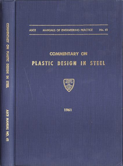 Commentary on plastic design in steel - copertina