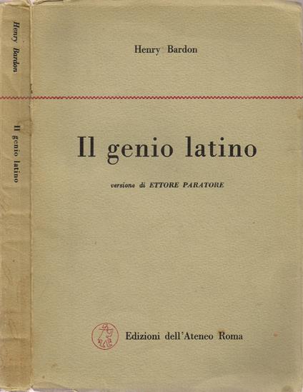 Il genio latino - copertina