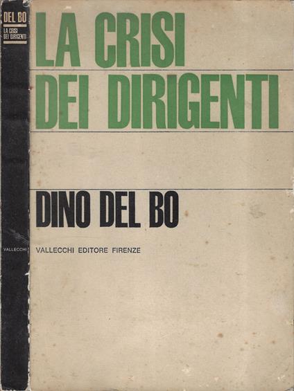 La crisi dei dirigenti - Dino Del Bo - copertina