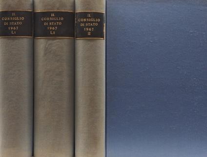 Il consiglio di Stato. Anno 1967 - copertina