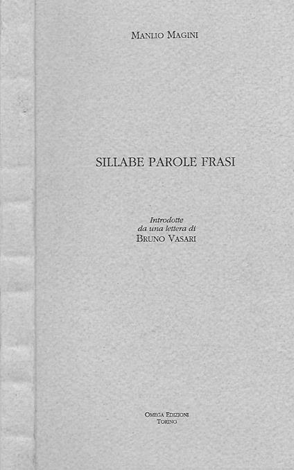 Sillabe parole frasi - copertina