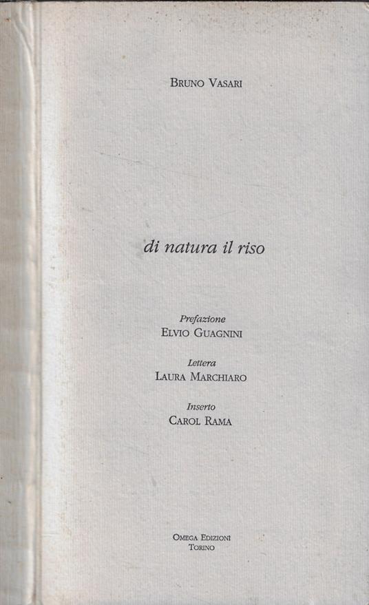 Di natura il riso - Bruno Vasari - copertina