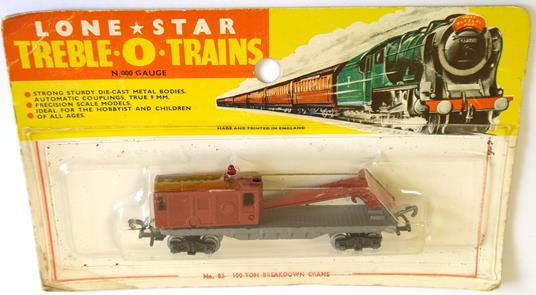 Lone Star Treble-O-Trains N 000 82 100-ton Breakdown Crane Vagone Gru