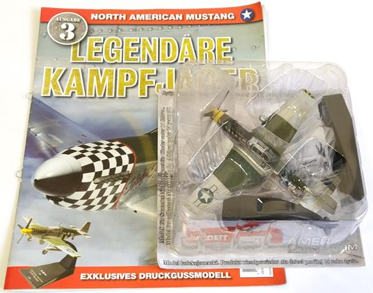 Amercom P-51B Mustang Bald Eagle 1944  1/72 Modellino + Fascicolo 3