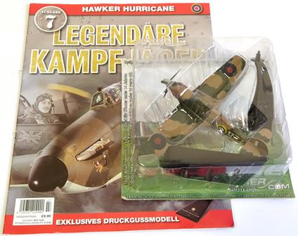 Amercom Hawker Hurricane Mk IIB UK 1941 1/72 Modellino + Fascicolo 7