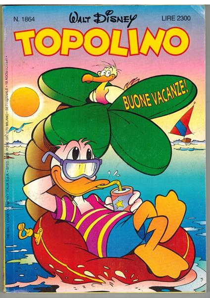 Topolino n. 1864 Mickey Mouse Comics 1991 - copertina