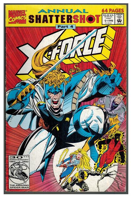 X-Force Annual No 1 Marvel Comics 1992 Shattershot VG - copertina