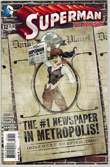 Superman 32 DC Comics 2014 VF John Romita Jr. New 52 Bombshell Variant - copertina