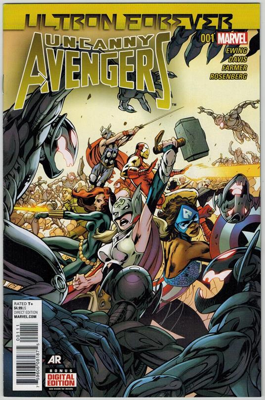 Uncanny Avengers Ultron Forever 1 Marvel Comics 2015 VF - copertina