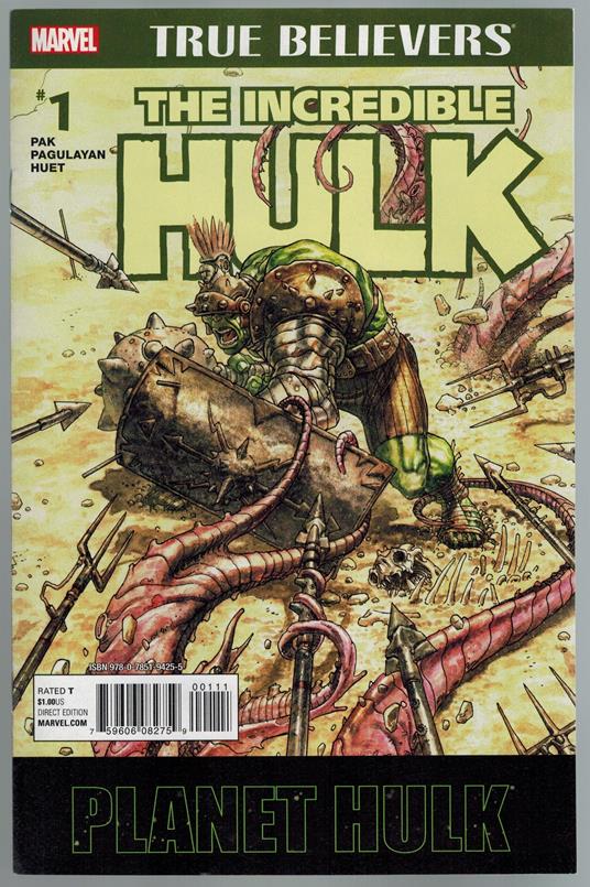 True Believers Planet Hulk 1 Marvel Comics 2015 VF - copertina