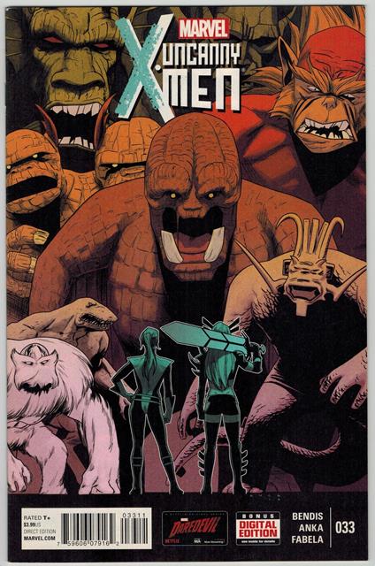 Uncanny X-Men 33 Marvel Comics 2015 VF Kris Anka Cover - copertina