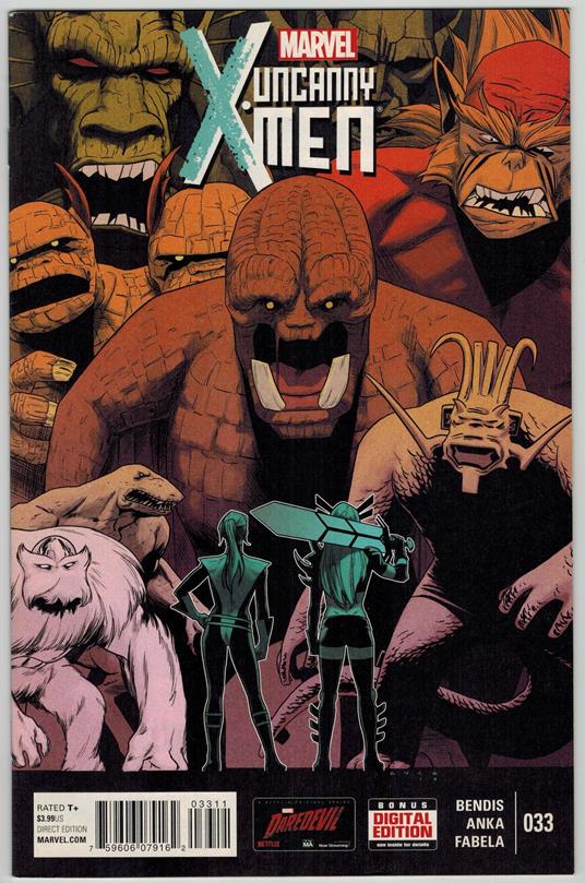 Uncanny X-Men 33 Marvel Comics 2015 VF Kris Anka Cover - copertina