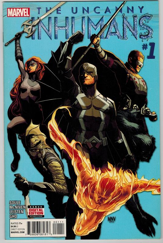 Uncanny Inhumans 1 Marvel Comics 2015 VF Steve McNiven Cover - copertina