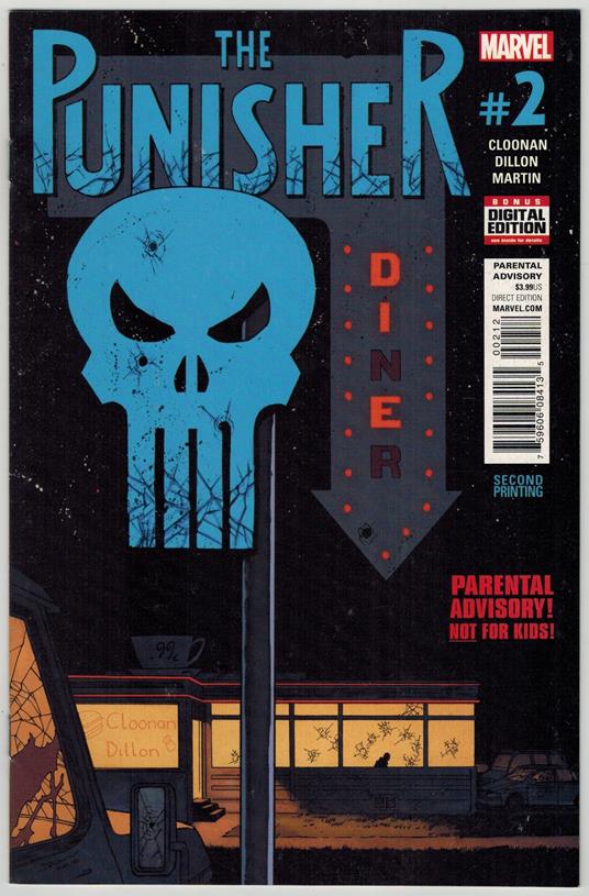 The Punisher 2 Cloonan Dillon Martis Marvel 2016 VF Seconda Ristampa - copertina
