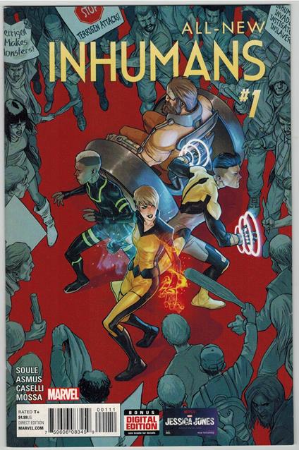 All New Inhumans 1 Marvel Comics 2016 VF Stefano Caselli Cover - copertina