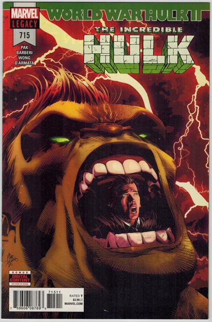 Incredible Hulk no. 715 Marvel Comics 2018 VF Mike Deodato - copertina