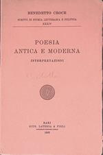 Poesia antica e moderna. Interpretazioni