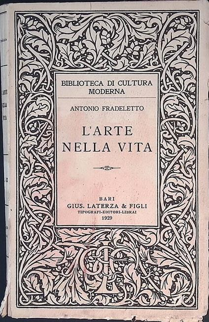 L' arte nella vita - copertina