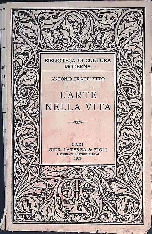 L' arte nella vita - copertina