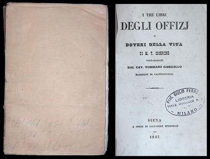 I Tre Libri degli Offizj. O Doveri della vita - copertina