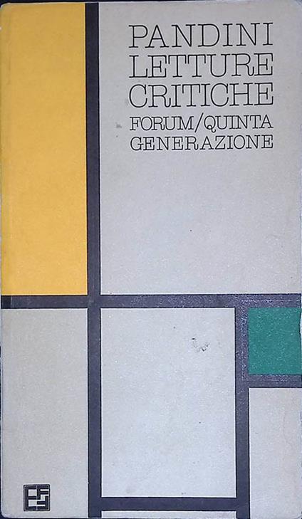 Letture critiche - Giancarlo Pandini - copertina