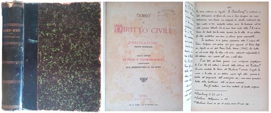 Corso di Diritto Civile - Obbligazioni Parte Generale. Dalle lezioni del Prof. F. Filomusi-Guelfi - copertina
