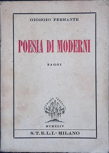 Poesia di moderni. Saggi - copertina
