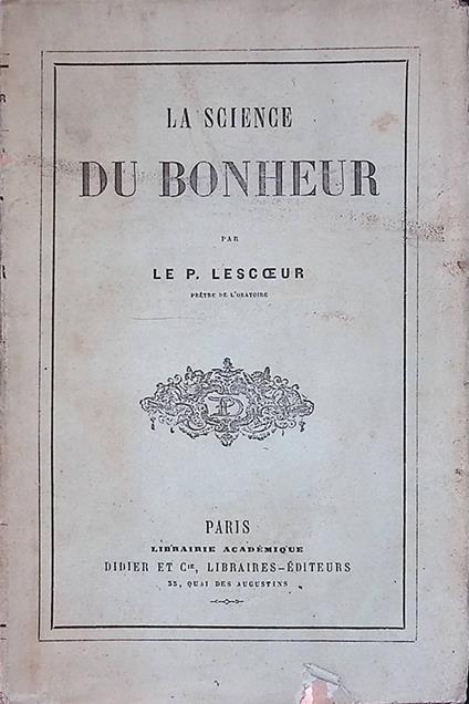 La science du bonheur - copertina