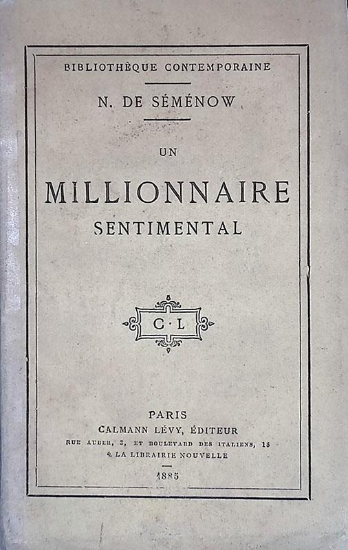 Un millionnaire sentimental - copertina