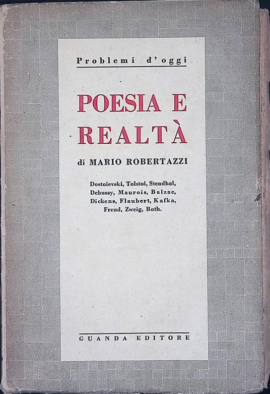 Poesia e realtà - copertina