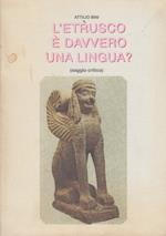 L' etrusco è davvero una lingua? (Saggio Critico)