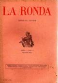 La RONDA LETTERARIA MENSILE 1919 Anno 1 numero 2 - copertina