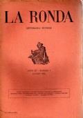 La RONDA LETTERARIA MENSILE 1921 numero 7 - copertina