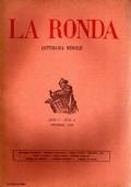 La RONDA LETTERARIA MENSILE 1919 Anno 1 numero 6 - copertina