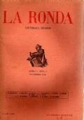 La RONDA LETTERARIA MENSILE 1919 Anno 1 numero 7 - copertina