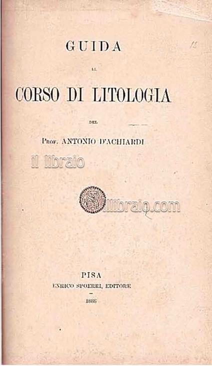 Guida al corso di litologia - copertina