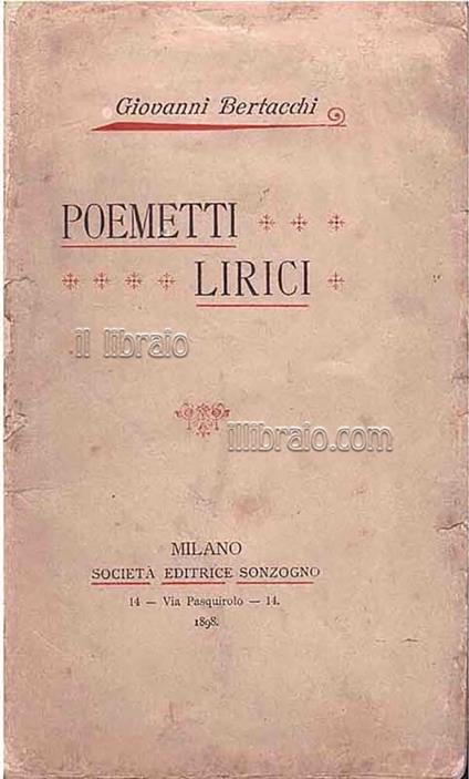 Poemetti lirici - copertina