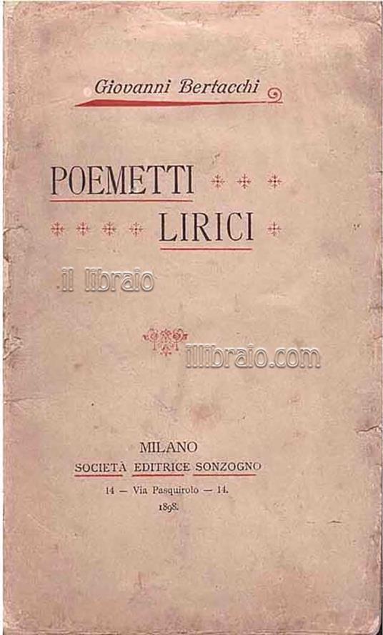 Poemetti lirici - copertina