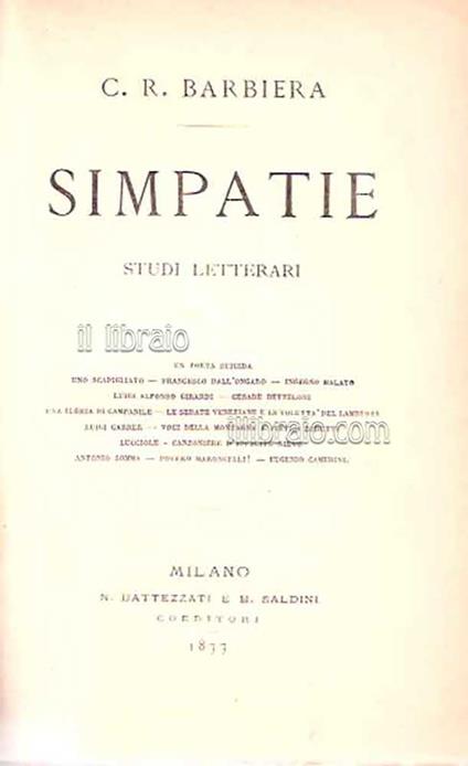 Simpatie - copertina