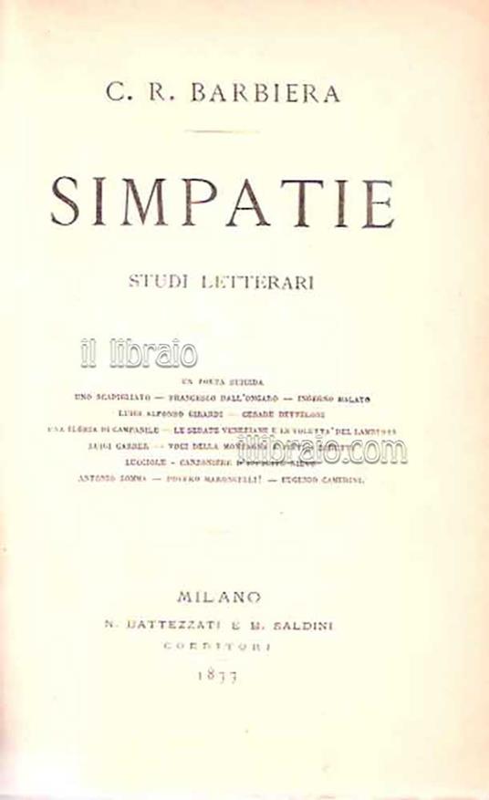 Simpatie - copertina