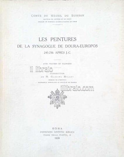 Les peintures de la synagogue de Doura-Europos (245-256 apres j. C.) - copertina