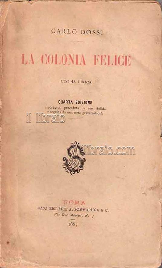 La colonia felice - copertina