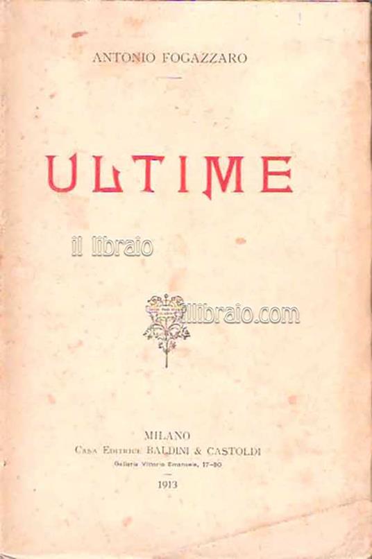Ultime - copertina