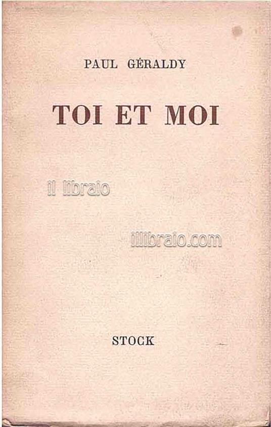 Toi et moi - copertina