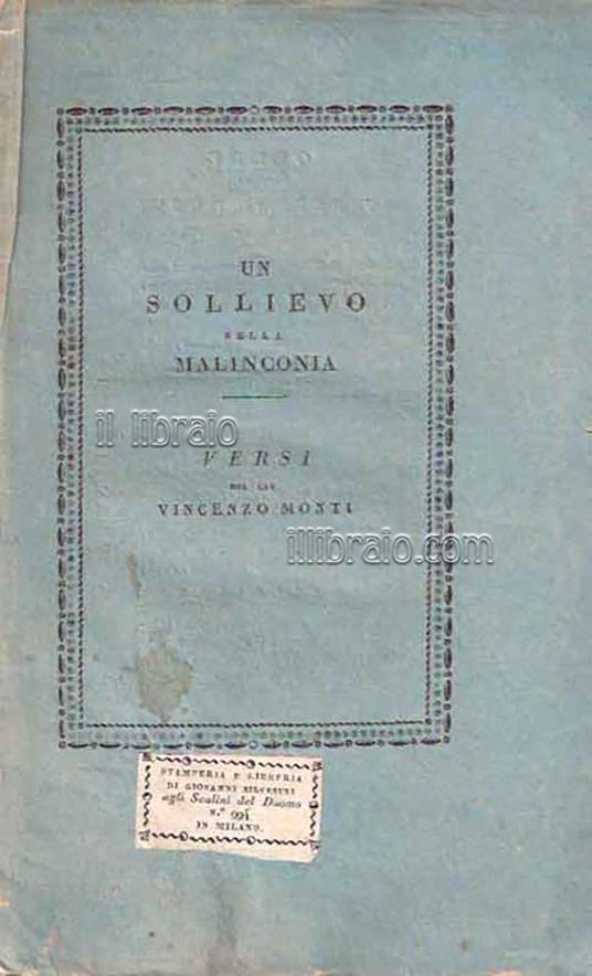 Un sollievo nella malinconia - copertina