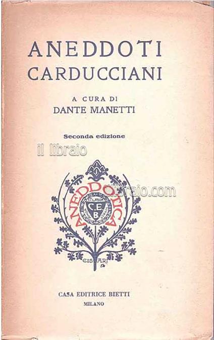 Aneddoti carducciani - copertina