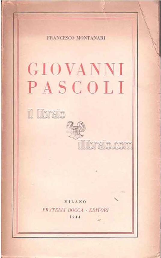 Giovanni Pascoli - copertina