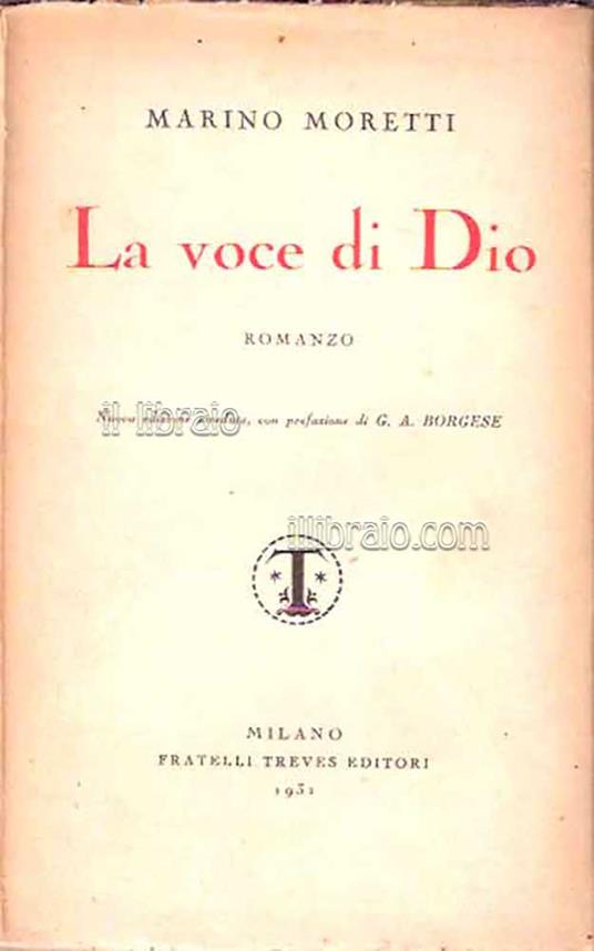 La voce di Dio - M. Moretti - copertina